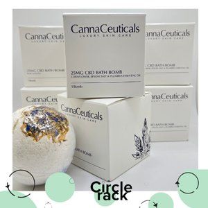 Set of 4 Bath Bombs Natural Hemp Rose Cornflower Relaxing Muscle/Lower Anxiety